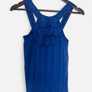 The Limited blue ruffle tank top in size XS.